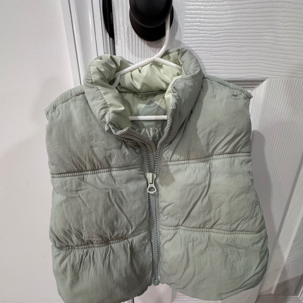 Zara girl vest green